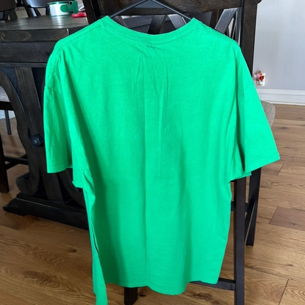 Gildan Green Short Sleeve Tee with Humorous Graphic
